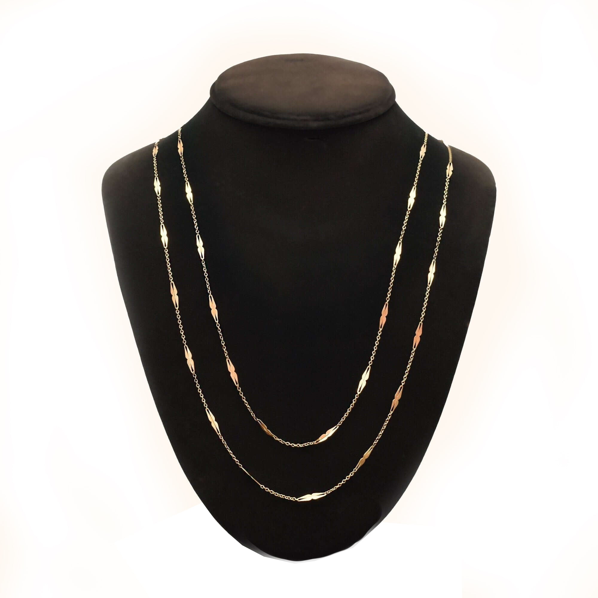 Antique 14K Yellow Gold Pocket Watch Chain