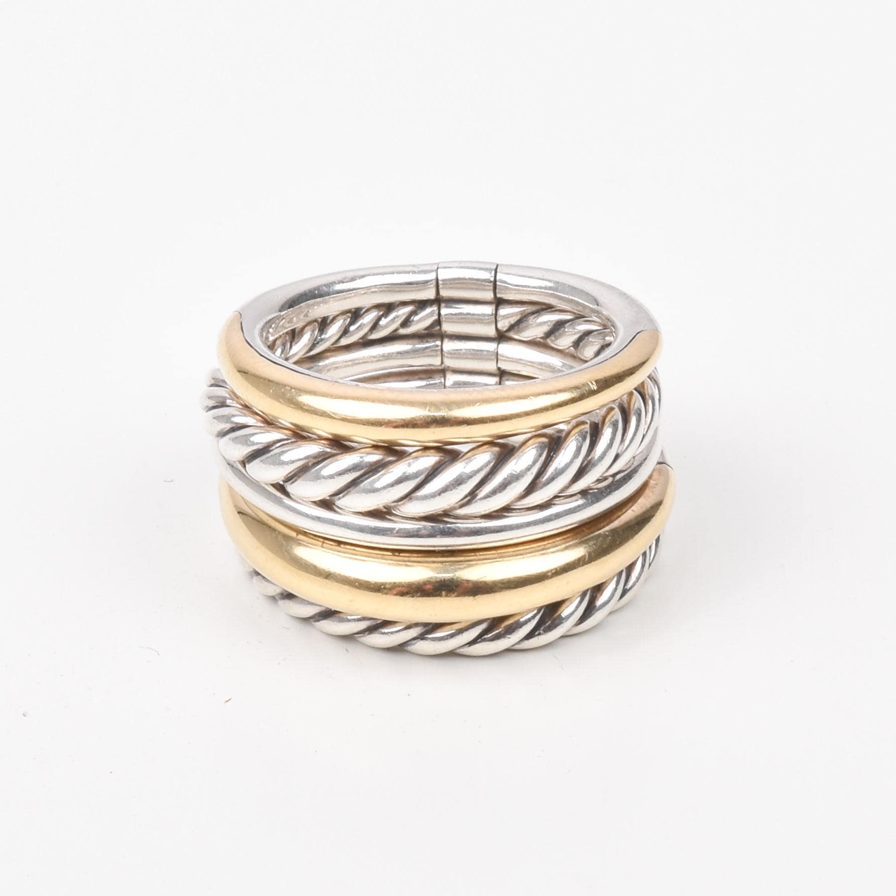 David Yurman 925 シルバー 大粒プラジオライト リング David Yurman