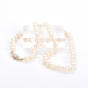 Classic Pearl Beaded Necklace with 14K Filagree Clasp