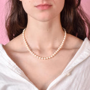 Classic Pearl Beaded Necklace with 14K Filagree Clasp