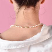 Classic Pearl Beaded Necklace with 14K Filagree Clasp