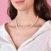Classic Pearl Beaded Necklace with 14K Filagree Clasp