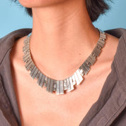 Taxco Sterling Silver Collar Statement Necklace