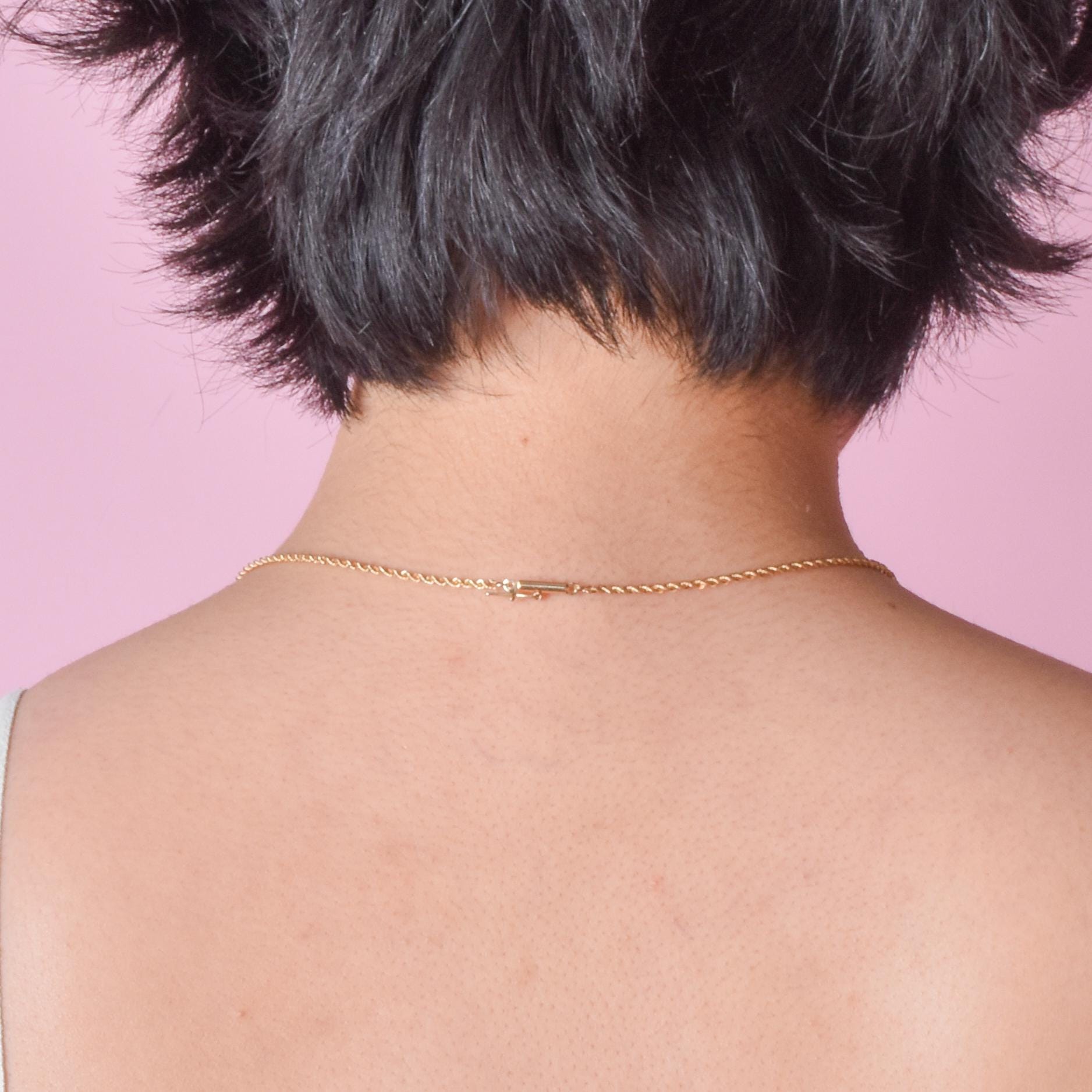 18K Gold Butterfly Pendant with Star Set Diamond, Emerald, and Ruby on 14K Rope Chain