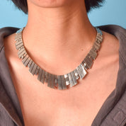 Taxco Sterling Silver Collar Statement Necklace
