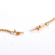 18K Gold Butterfly Pendant with Star Set Diamond, Emerald, and Ruby on 14K Rope Chain