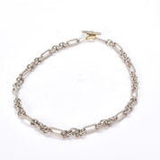 David Yurman 18K Gold and Silver Oval Link Toggle Chain Necklace