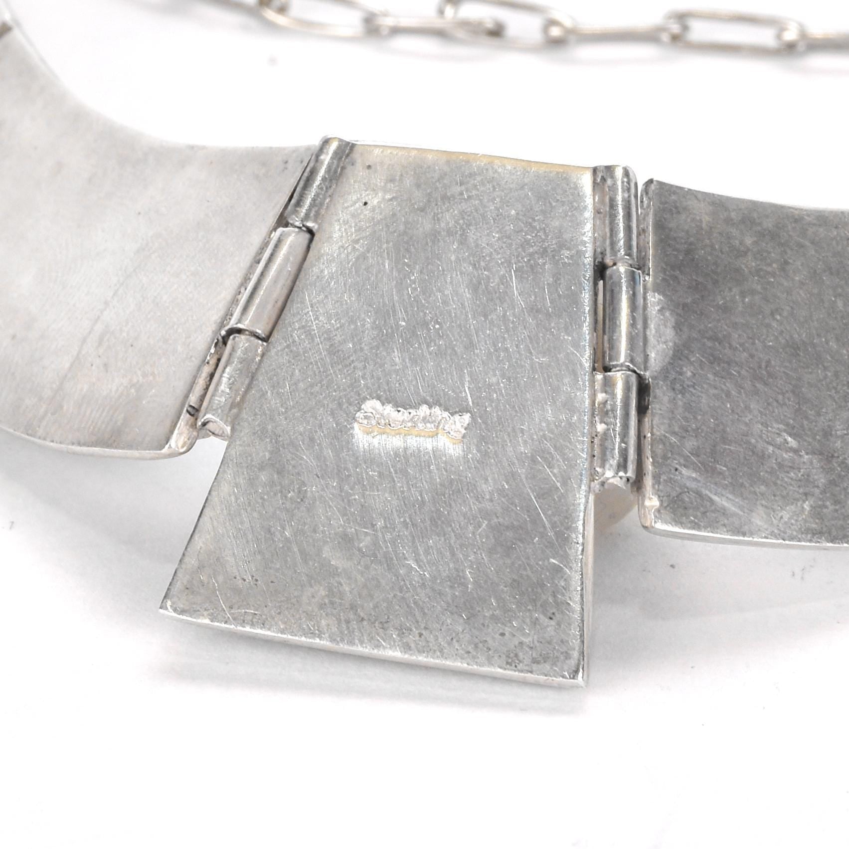 Zuni Style Sterling Silver Turquoise Inlay Necklace