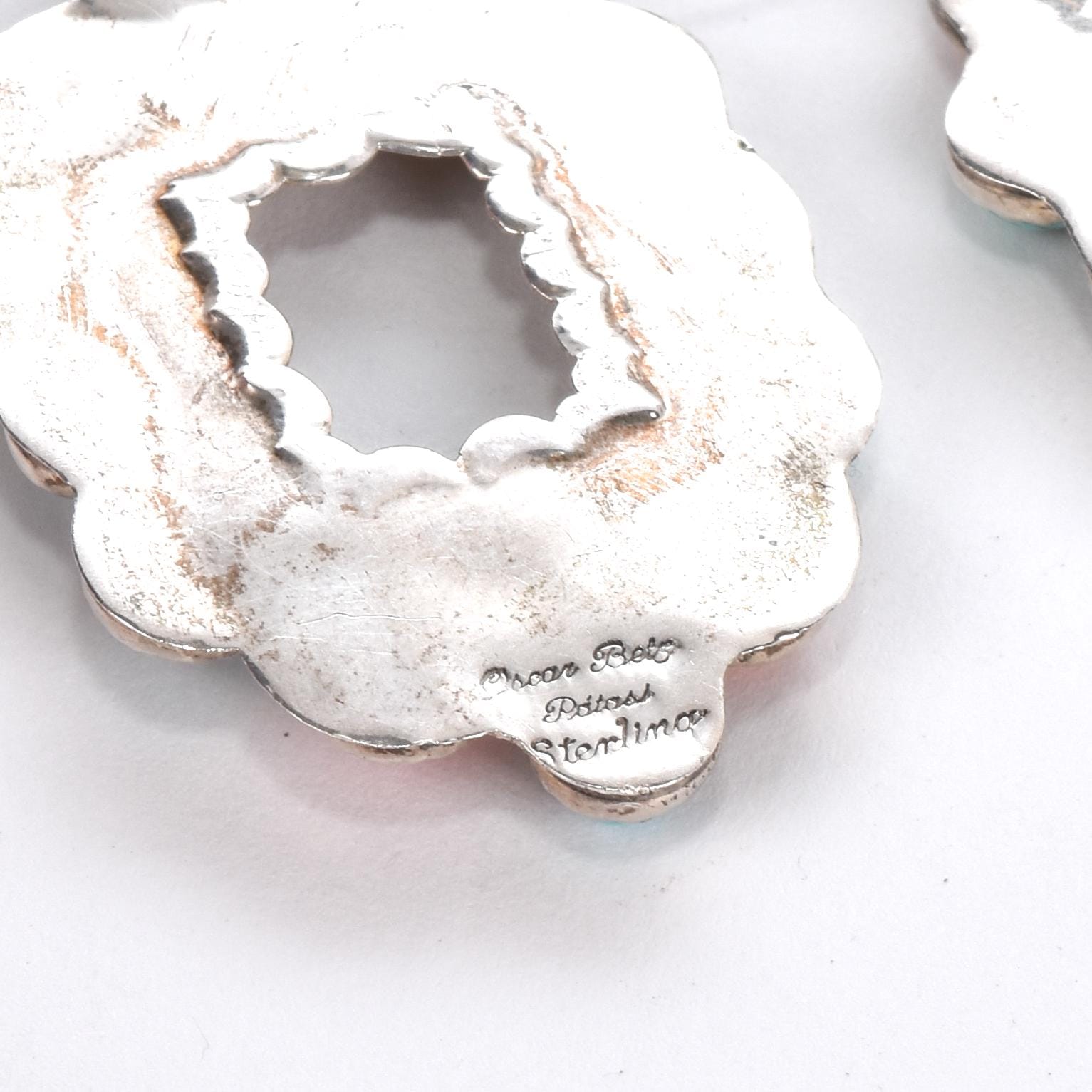 1970s Oscar Betz Sterling Silver Multi-Stone Dangle Earrings