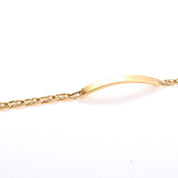 14K Gold Mariner Chain ID Bracelet