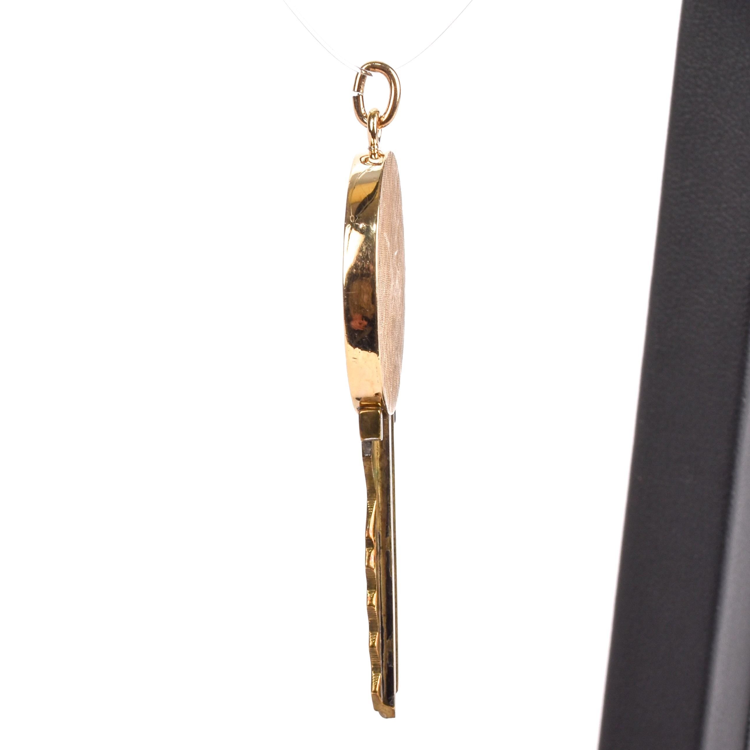 House Key Pendant with 14K Gold Medallion
