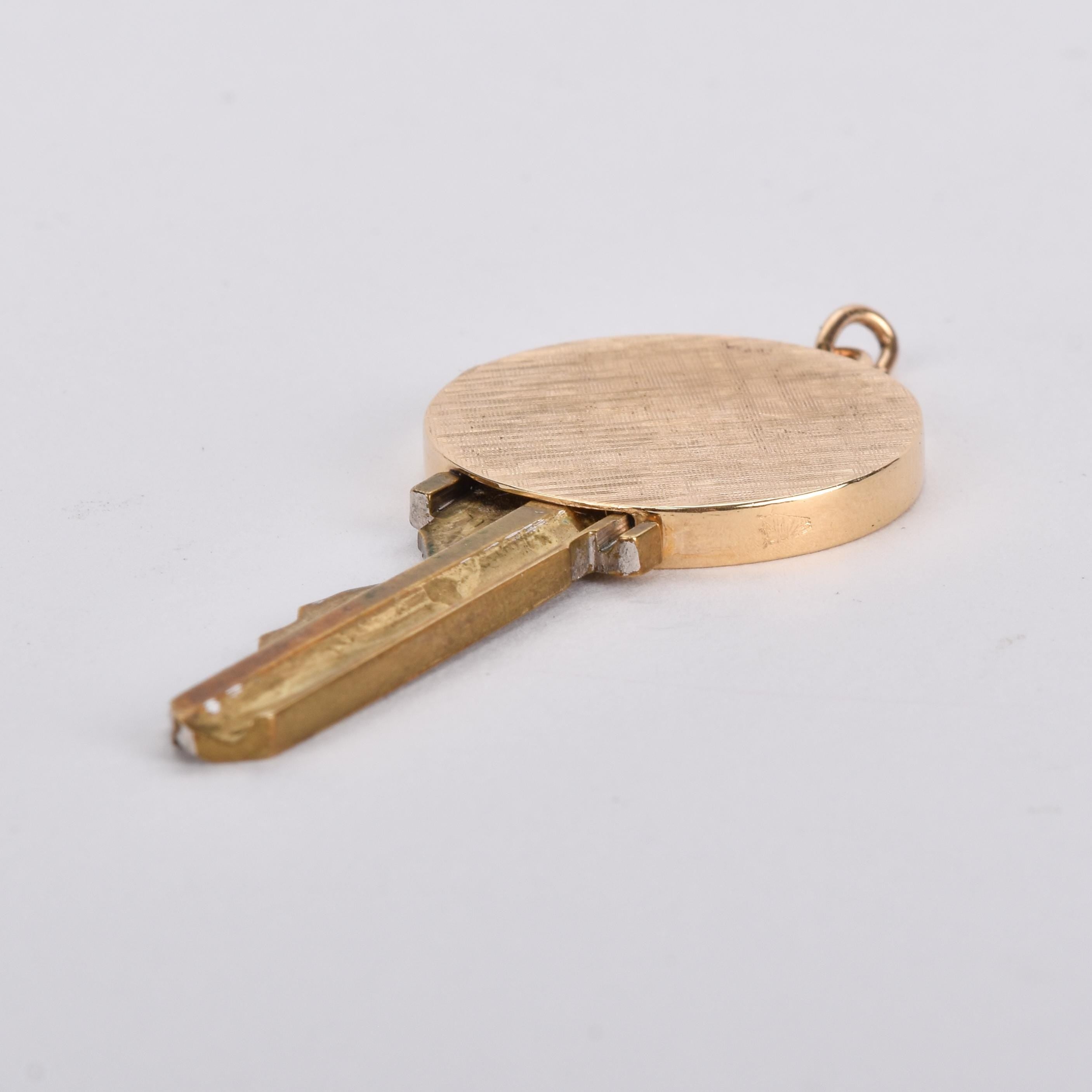 House Key Pendant with 14K Gold Medallion