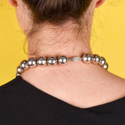 Taxco Large Sterling Silver Beaded Necklace