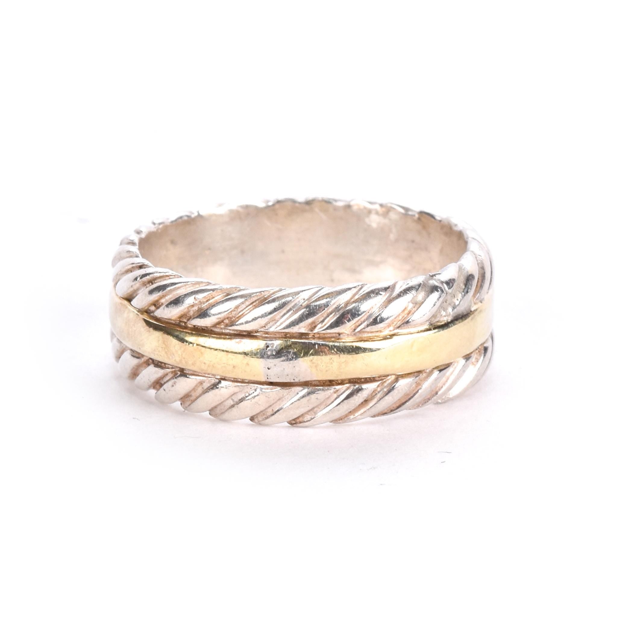 Vintage David Yurman Cable Band in 14K Gold and Sterling Silver 