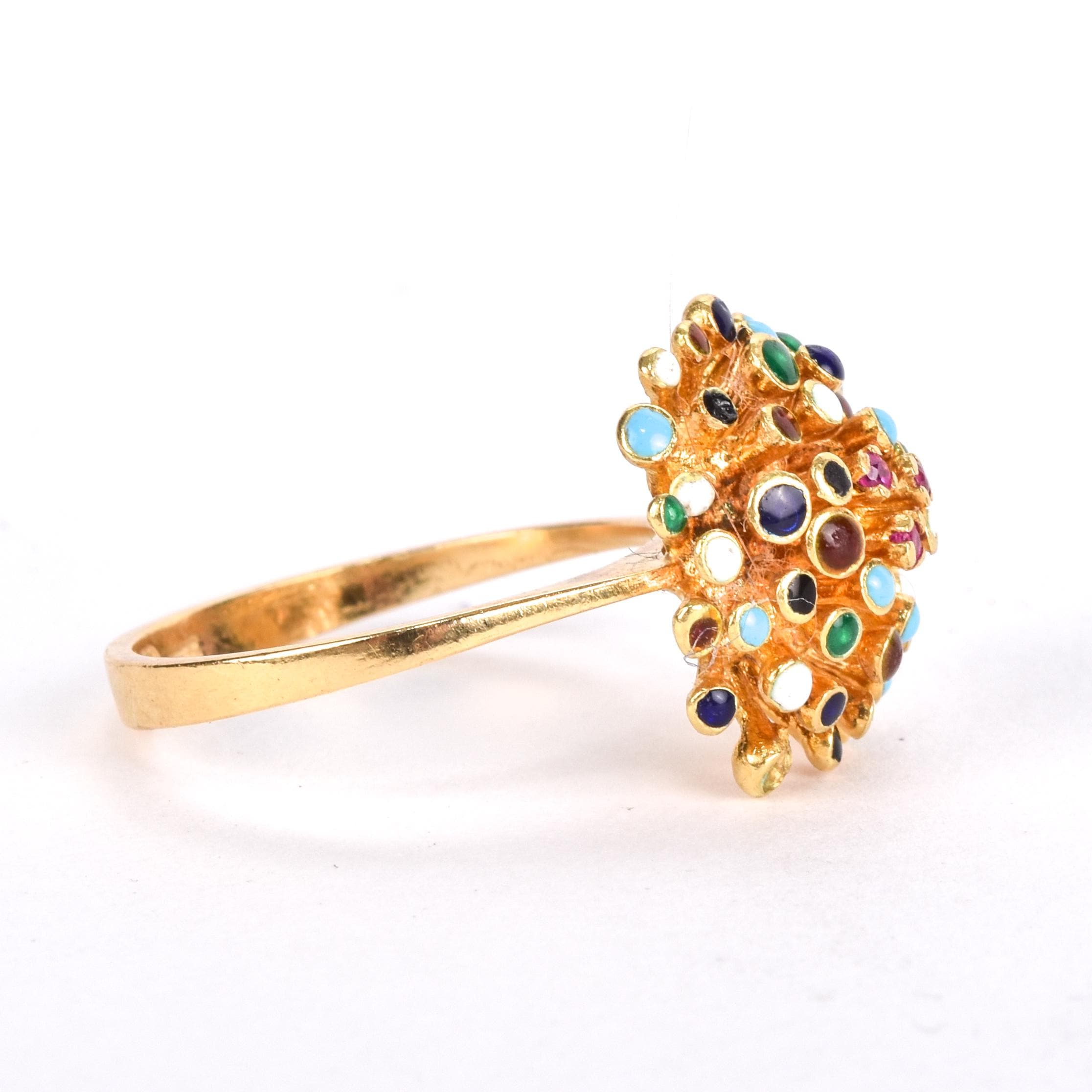 18K Gold, Ruby, and Enamel En Tremblant Ring