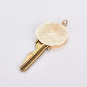 House Key Pendant with 14K Gold Medallion