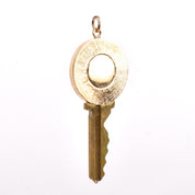 House Key Pendant with 14K Gold Medallion