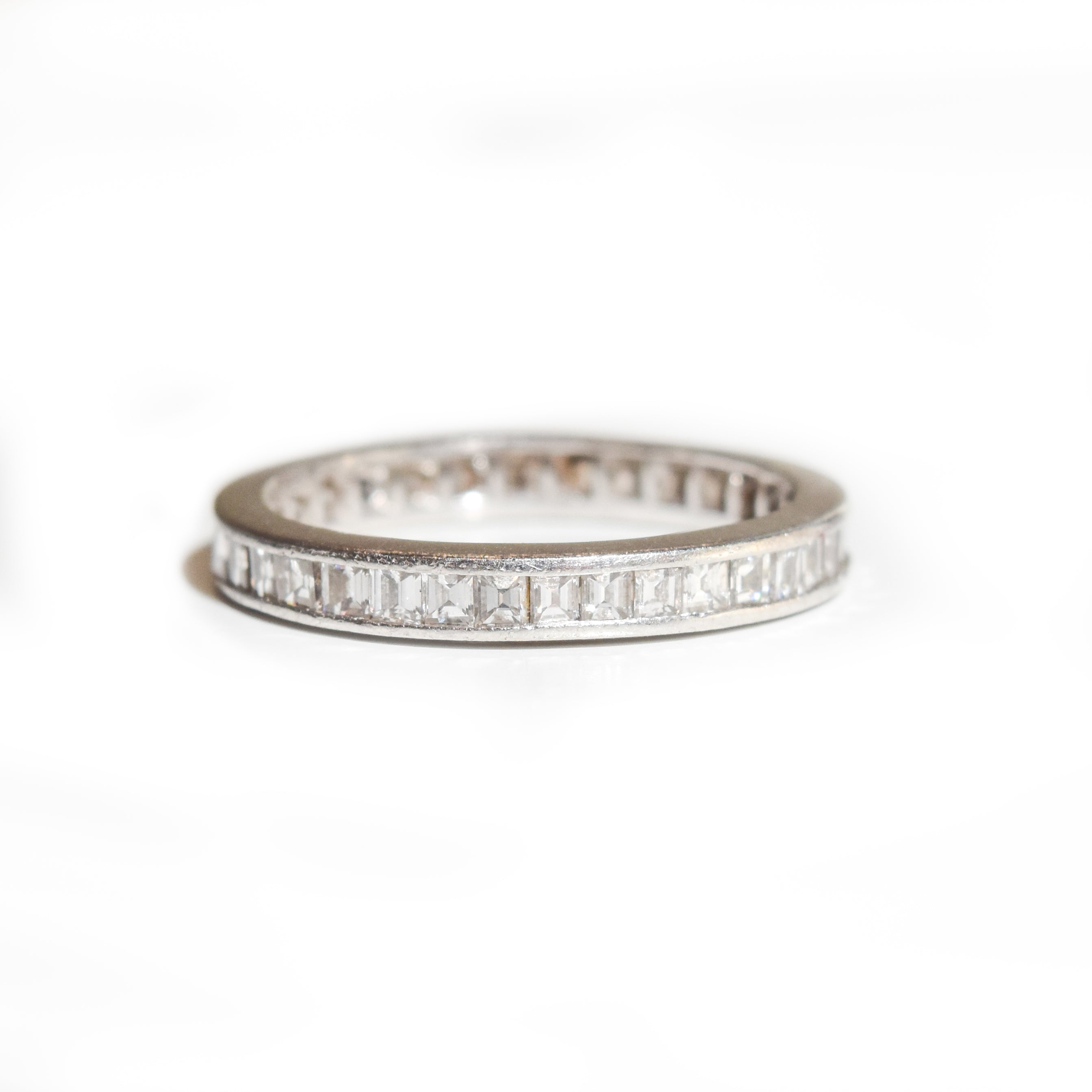 Antique Platinum Diamond Eternity Ring
