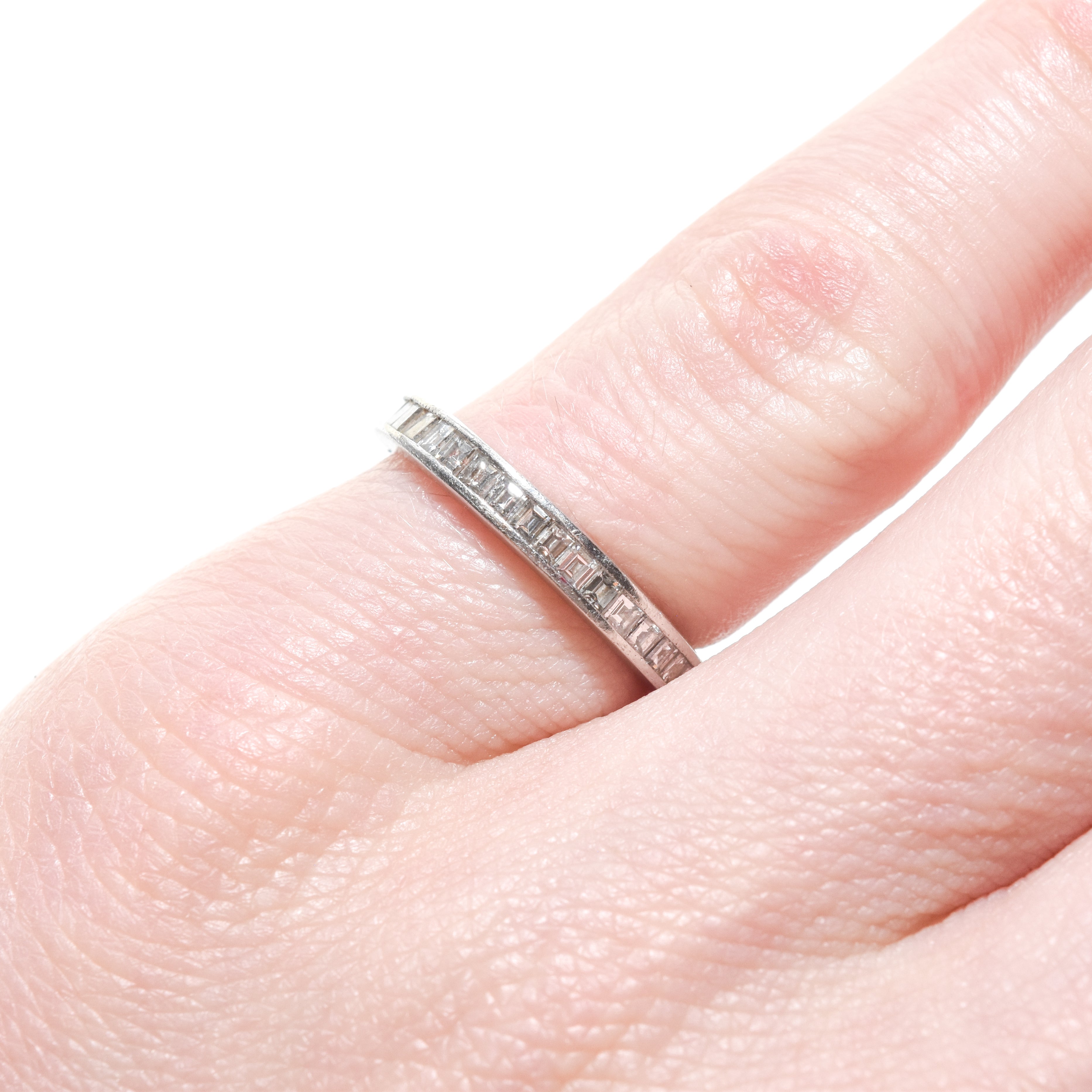 Antique Platinum Diamond Eternity Ring