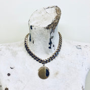 Vintage Necklace, Thick Chain, Monet Jewelry, Vintage Jewelry, Pendant Necklace, Statement Jewelry, Gold Toned Necklace, Pendant, Monet