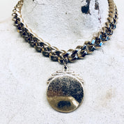 Vintage Necklace, Thick Chain, Monet Jewelry, Vintage Jewelry, Pendant Necklace, Statement Jewelry, Gold Toned Necklace, Pendant, Monet