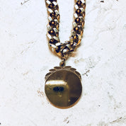 Vintage Necklace, Thick Chain, Monet Jewelry, Vintage Jewelry, Pendant Necklace, Statement Jewelry, Gold Toned Necklace, Pendant, Monet