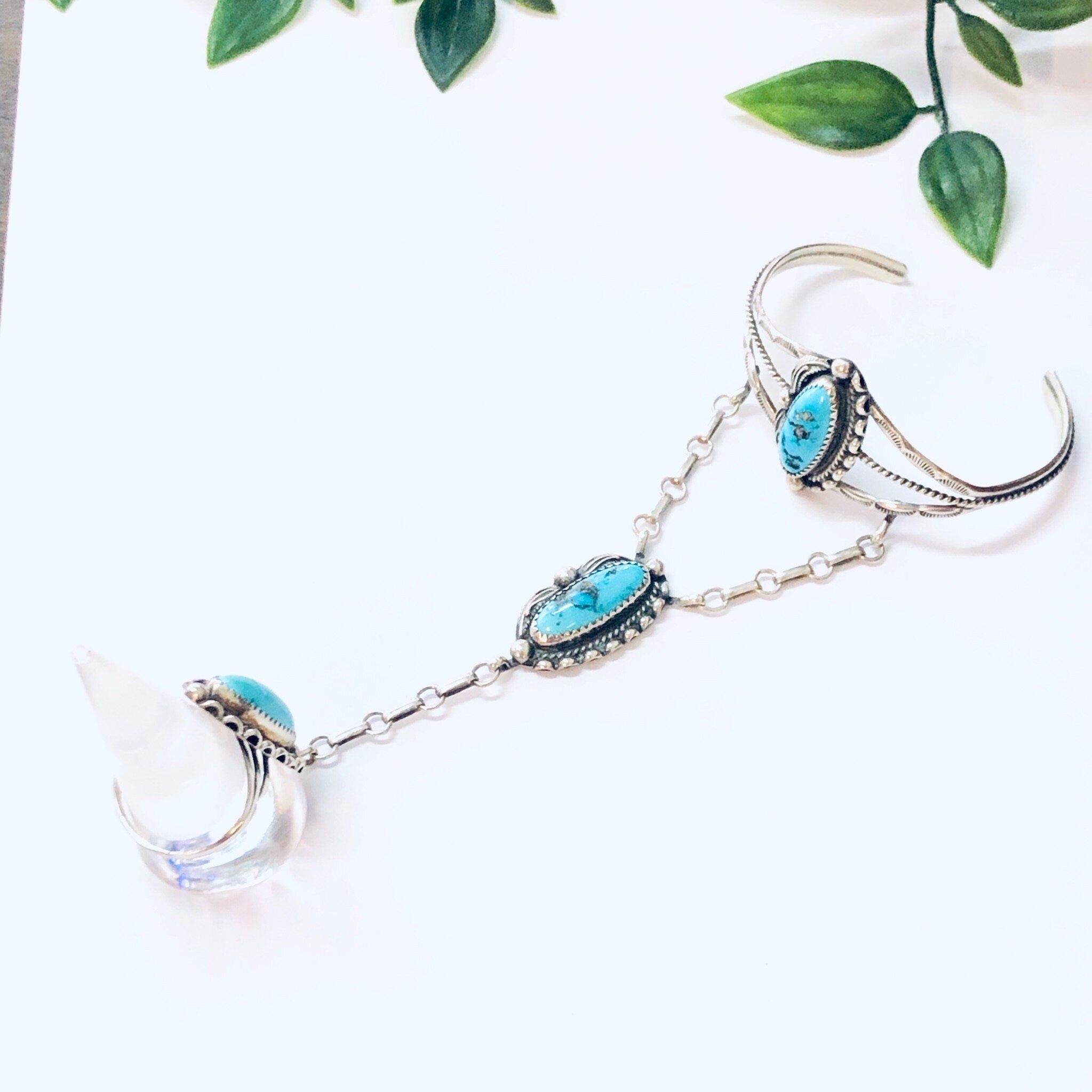 Vintage Navajo Slave Bracelet, Turquoise Bracelet, Vintage Jewelry, Navajo Jewelry, Boho Style, Bohemian Jewelry, Unique Jewelry, 925 Ring