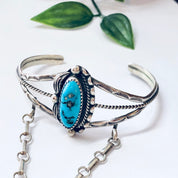 Vintage Navajo Slave Bracelet, Turquoise Bracelet, Vintage Jewelry, Navajo Jewelry, Boho Style, Bohemian Jewelry, Unique Jewelry, 925 Ring
