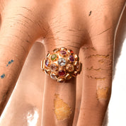 Multi-Gemstone Sputnik Ring In 18K Yellow Gold