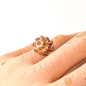 Multi-Gemstone Sputnik Ring In 18K Yellow Gold