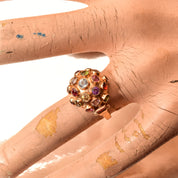 Multi-Gemstone Sputnik Ring In 18K Yellow Gold