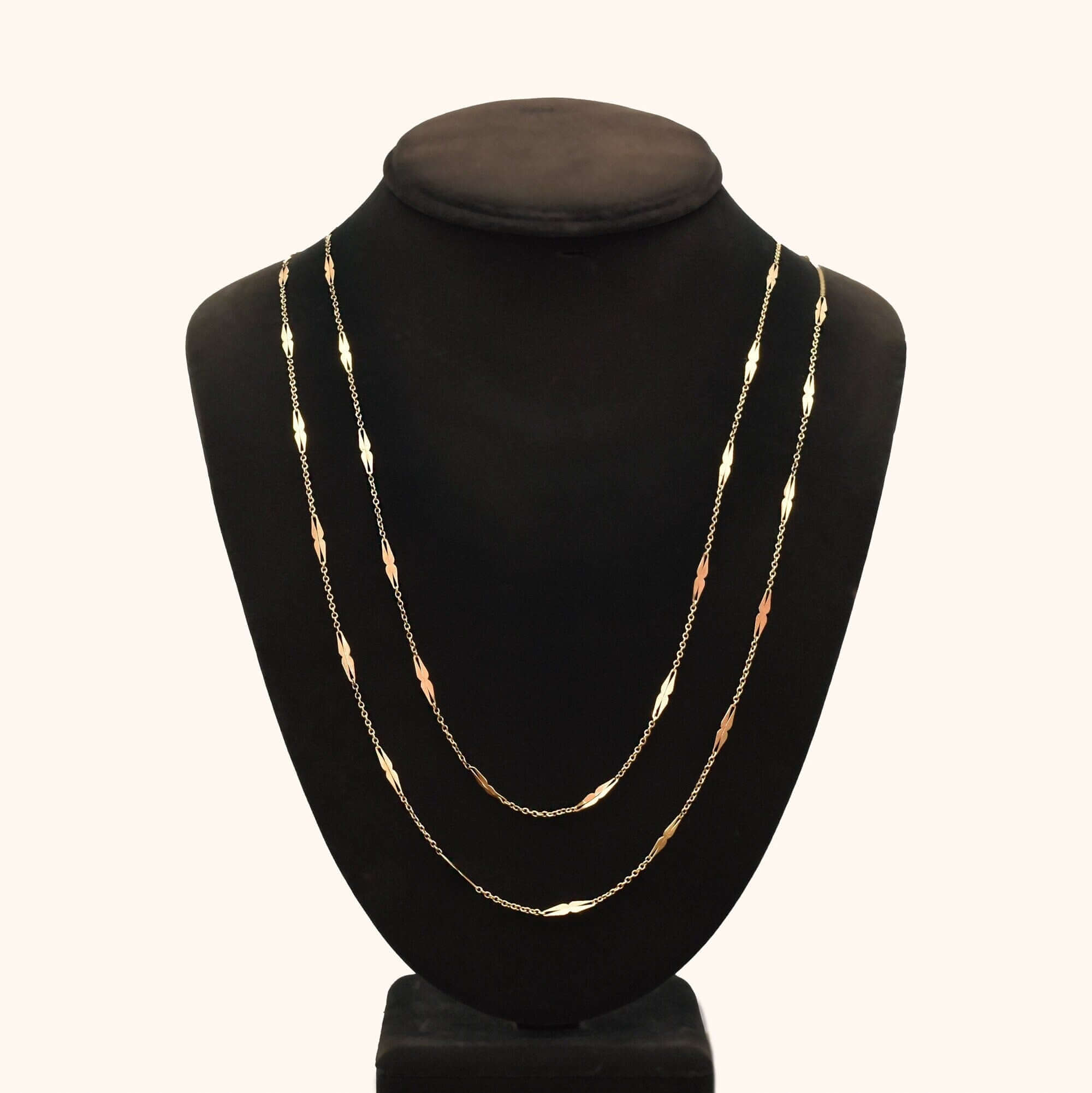 Antique 14K Yellow Gold Pocket Watch Chain