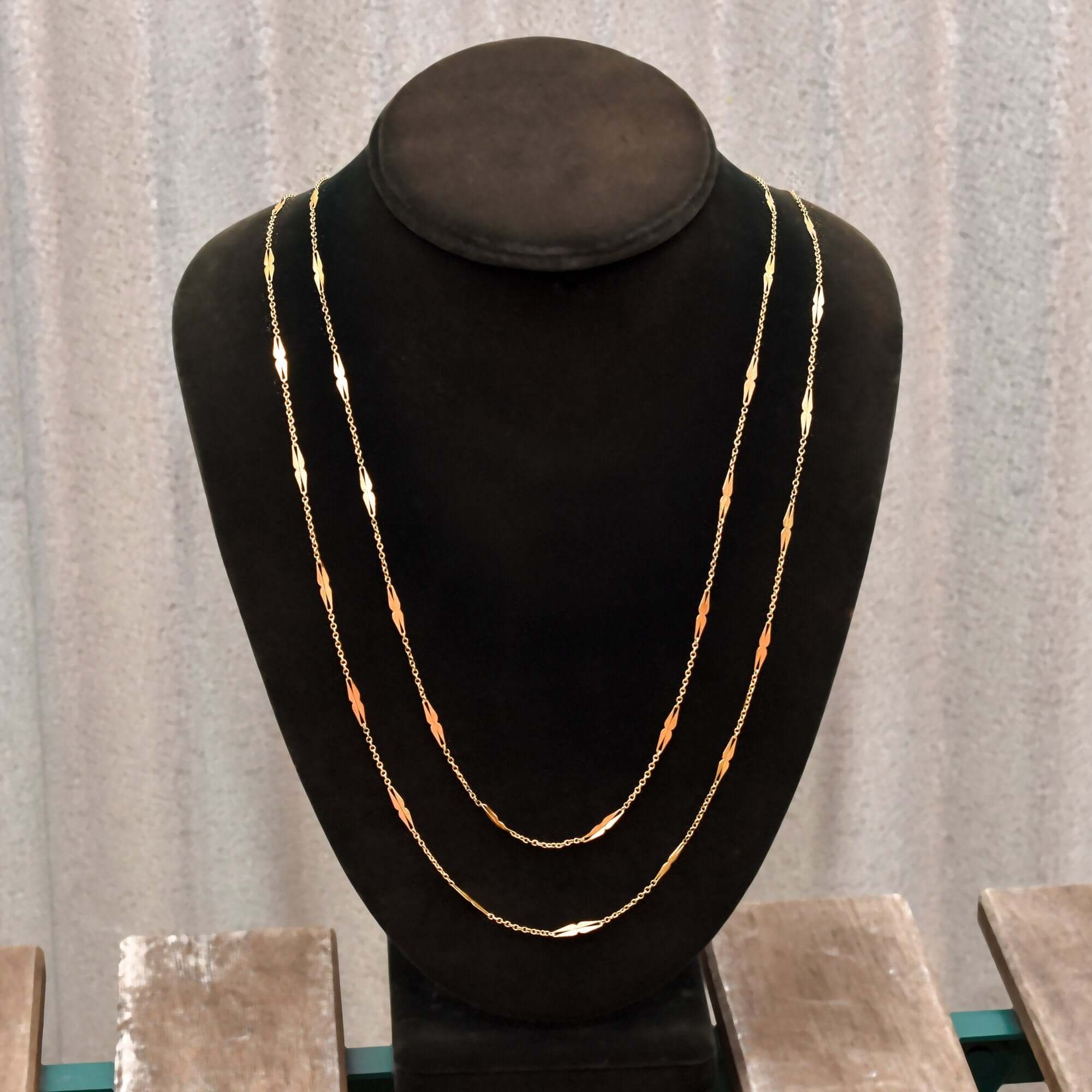 Antique 14K Yellow Gold Pocket Watch Chain