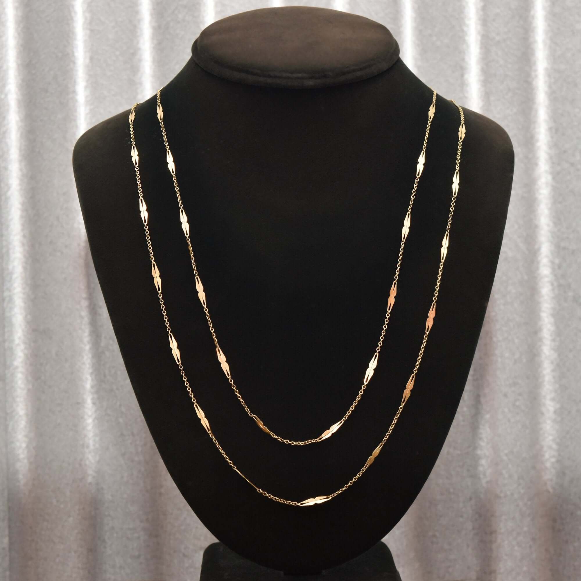 Antique 14K Yellow Gold Pocket Watch Chain