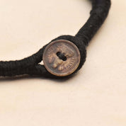 1960's India Handmade Blue Barrel Bead Necklace