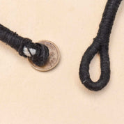 1960's India Handmade Blue Barrel Bead Necklace