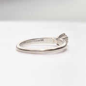 Minimalist 14K White Gold Diamond Engagement Ring, .25 CT Brilliant Solitaire, Size 6 1/4 US
