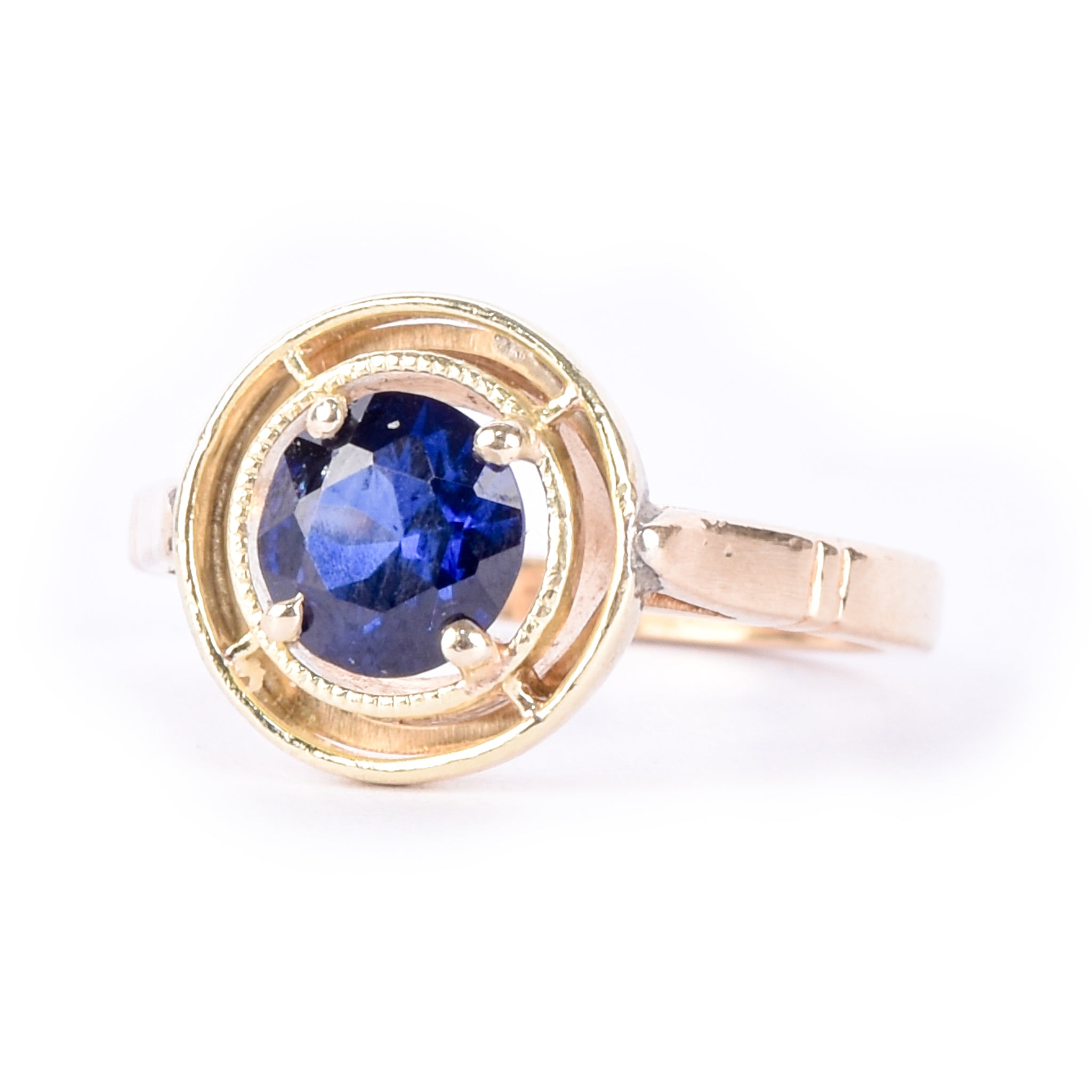 14K Gold 1.01CT Sapphire Solitaire Ring