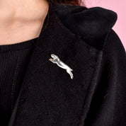 Vintage Tiffany & Co. Sterling Silver Leaping Rabbit Brooch