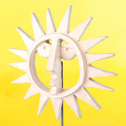1970-80s Bennington Pottery Sun Sculpture on Stand by David Gil
