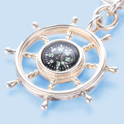 Vintage Tiffany & Co. Sterling Silver Nautical Compass Keychain