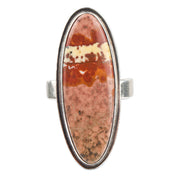 Rosetta Jasper Gemstone Ring Set In Sterling Silver