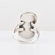 Navajo Two-Stone Turquoise Ring In Sterling Silver, Native American Jewelry, Size 10 1/2 US