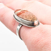 Rosetta Jasper Gemstone Ring Set In Sterling Silver
