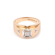 Men's Diamond Ring In Two-Tone 14K Gold
