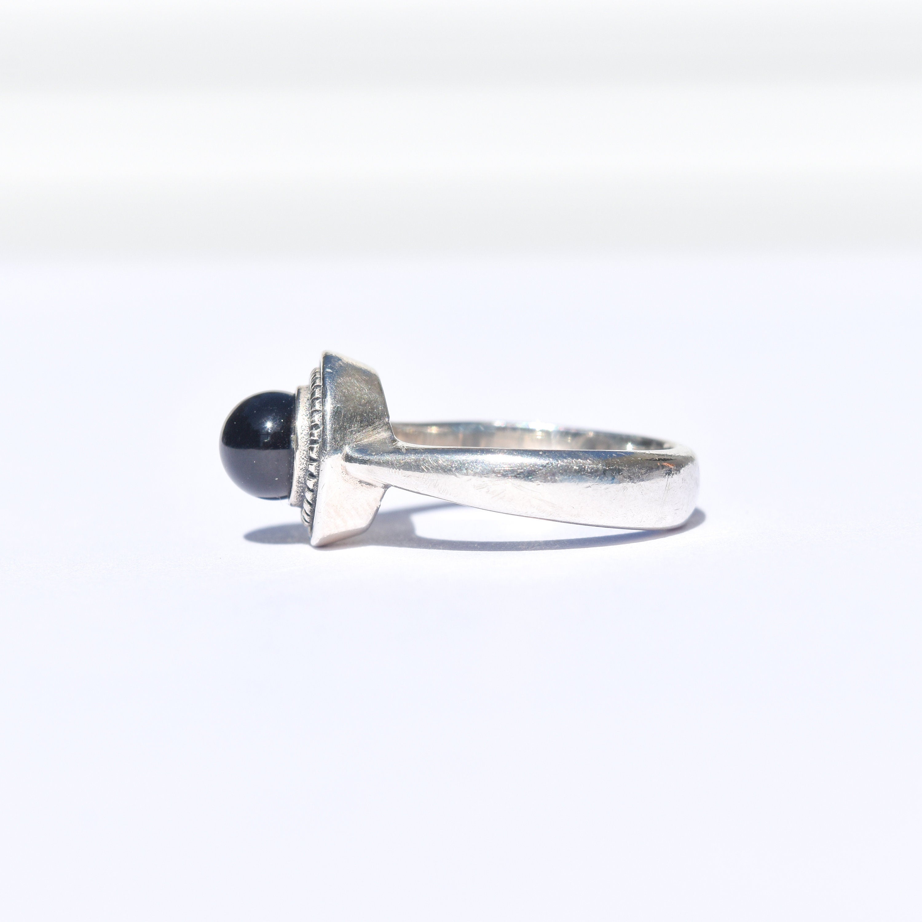 Sterling Silver Black Onyx Bead Ring By James Avery