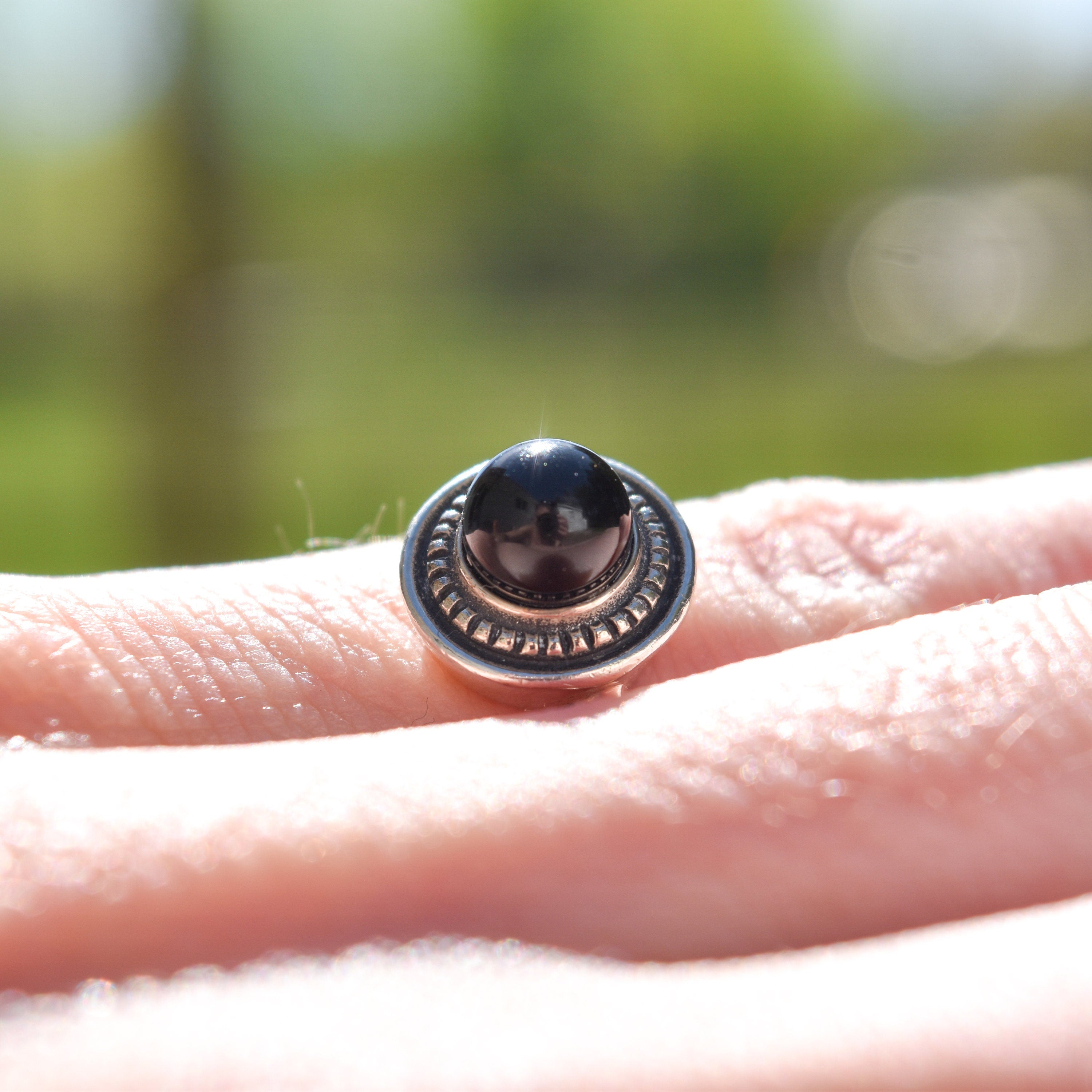 Sterling Silver Black Onyx Bead Ring By James Avery