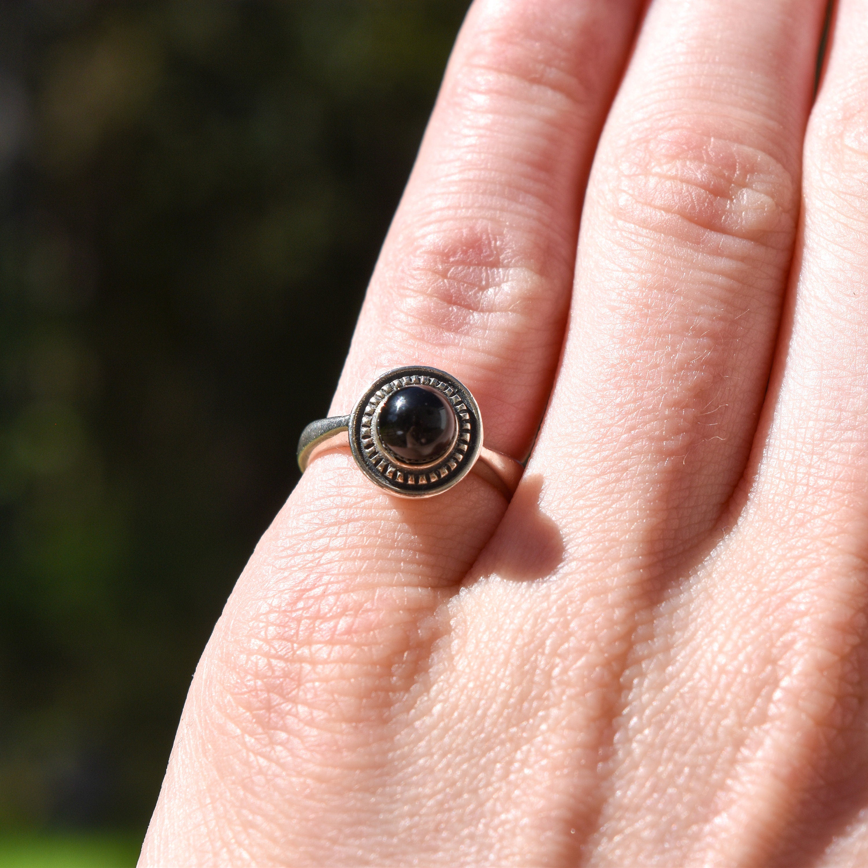 Sterling Silver Black Onyx Bead Ring By James Avery