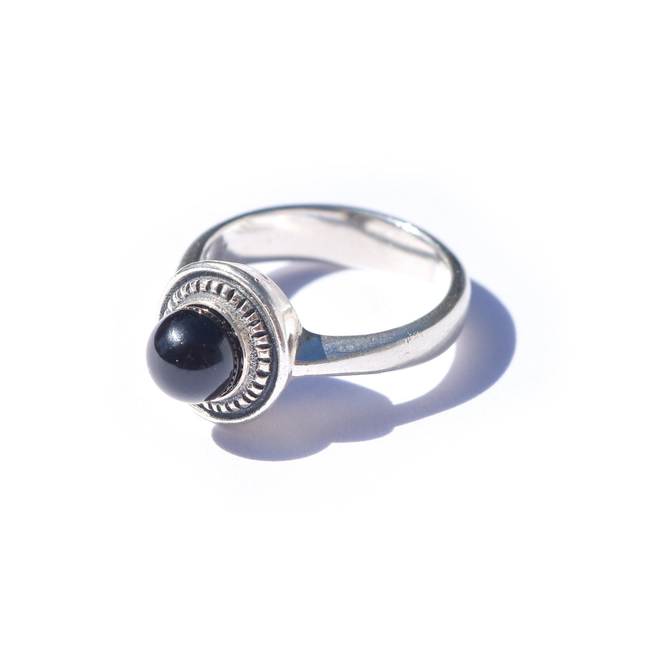 Sterling Silver Black Onyx Bead Ring By James Avery