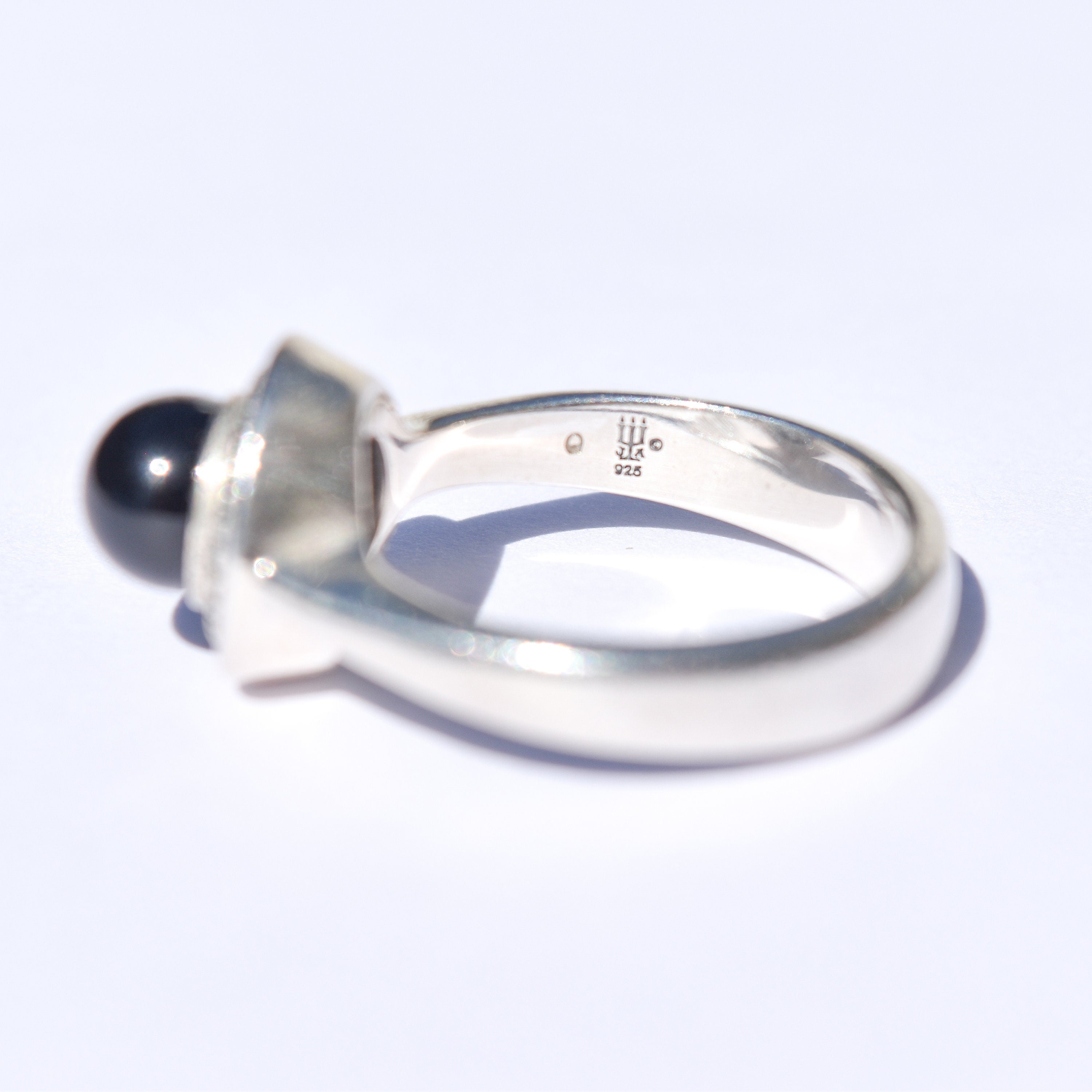 Sterling Silver Black Onyx Bead Ring By James Avery